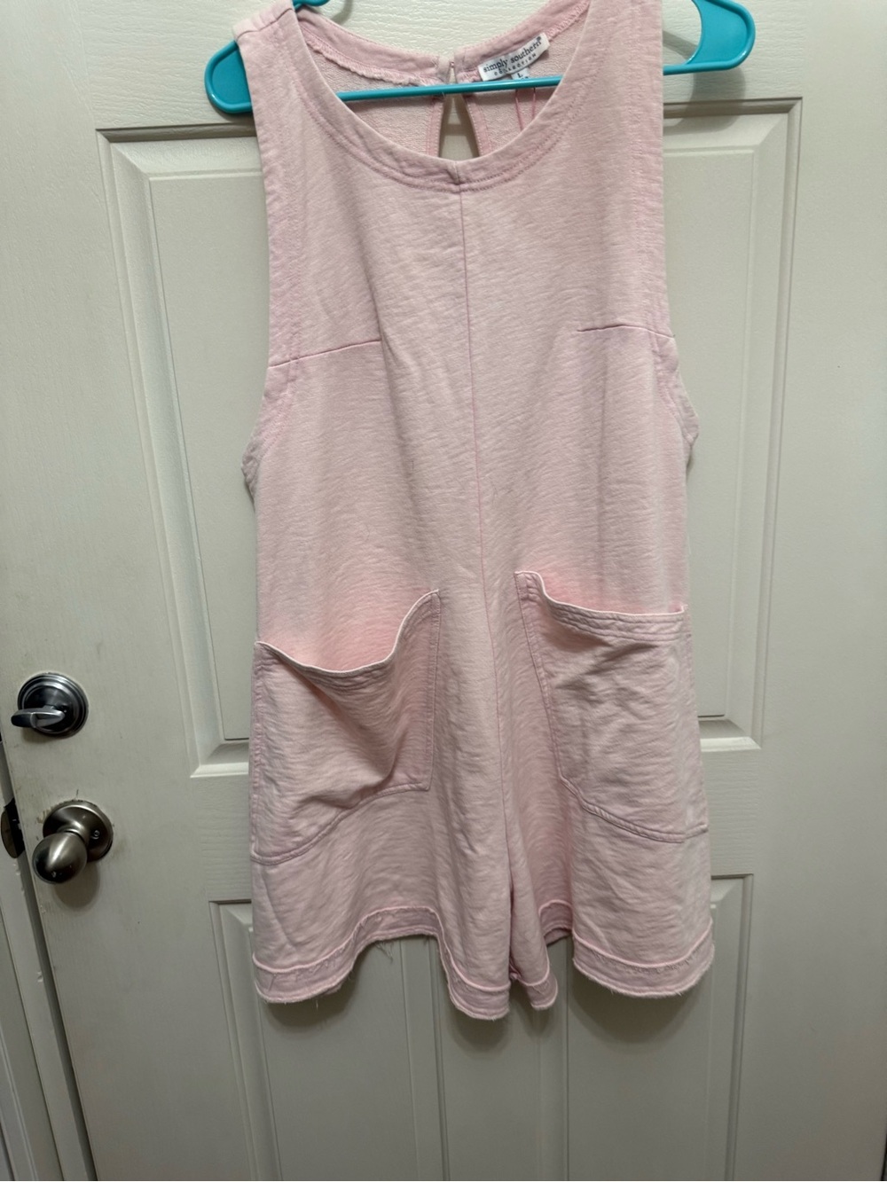 Simply Southern Light Pink Sleeveless Pocket Tunic